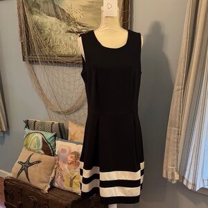 Just...Taylor Black and White Striped Dress